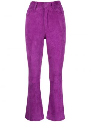 Zirkónové semišové nohavice Paula fialová