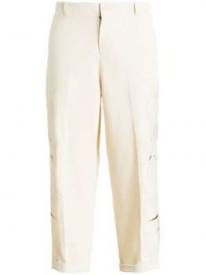 Φλοράλ παντελόνι με κέντημα Etro λευκό
