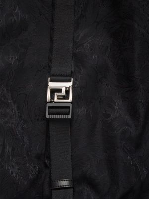 Shopper kabelka z nylonu Versace černá