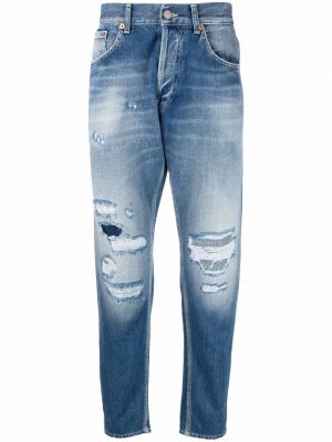 Nødlidende tapered fit jeans Dondup blå