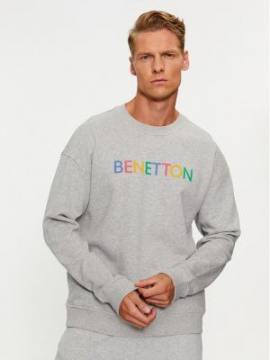 Priliehavá mikina United Colors Of Benetton sivá