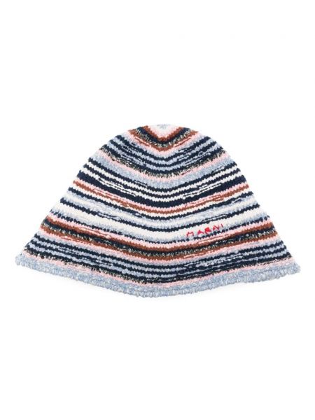 Relaxed плетена шапка Marni синьо