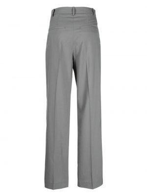 Pantalon en laine plissé Low Classic gris