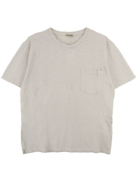 Bavlnené tričko s vreckami Barena sivá