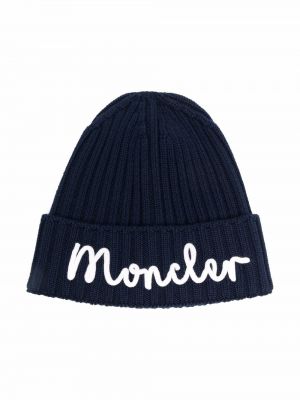 Brodert lue for jenter Moncler Enfant blå