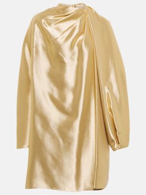Hedvábné mini šaty Fendi - zlato
