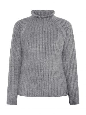 Меланжов пуловер Dreimaster Vintage сиво