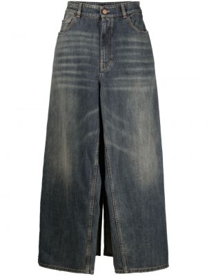 Spódnica jeansowa z wysoką talią Balenciaga niebieska