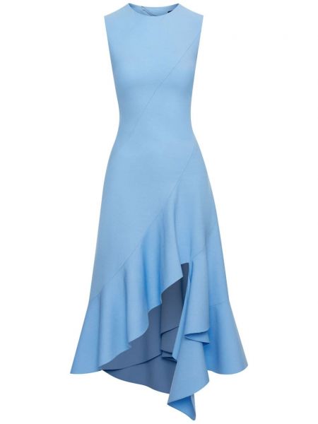 Asymetrické midi šaty Oscar De La Renta modrá
