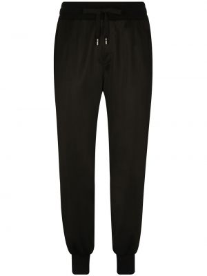 Sportovní kalhoty jersey Dolce & Gabbana černé
