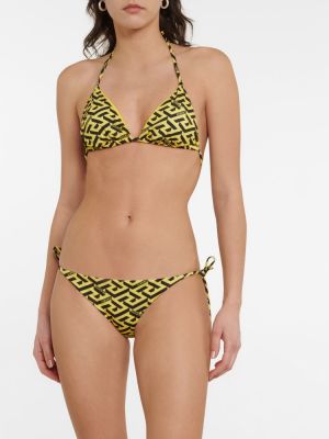 Bikini cu imagine Versace galben
