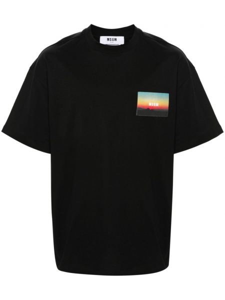 T-shirt en coton Msgm noir