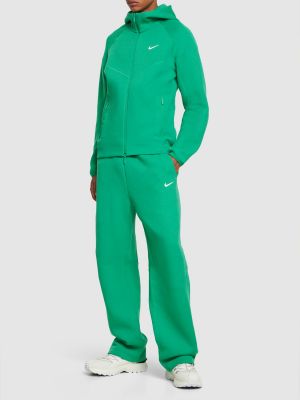 Jopa s kapuco z zadrgo iz flisa Nike zelena