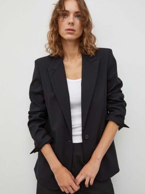 Однотонный шерстяной пиджак Ba&sh черный