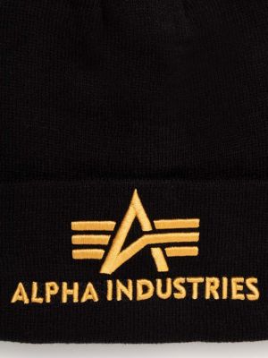 Dzianinowa czapka Alpha Industries czarna