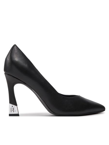 Nizki čevlji s peto z visoko peto Karl Lagerfeld črna