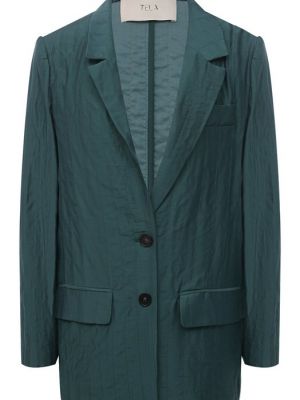 Шелковый пиджак из вискозы Tela зеленый