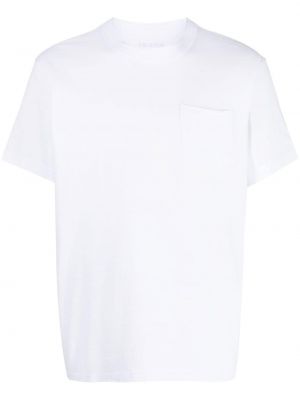 T-shirt con cerniera Sacai bianco