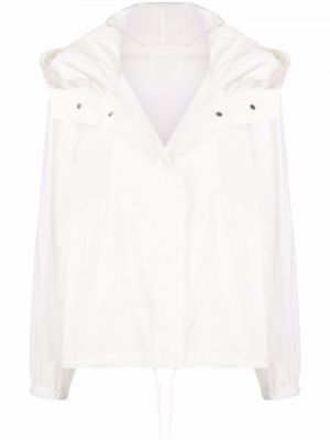 Chaqueta con capucha con estampado Jil Sander blanco