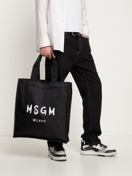 Найлонови шопинг чанта Msgm жълто