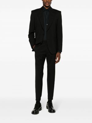 Puntíkatá bavlněná košile s potiskem Karl Lagerfeld černá