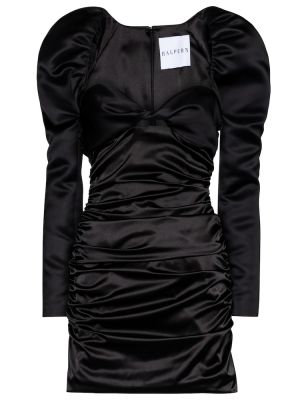 Mini vestido de raso Halpern negro