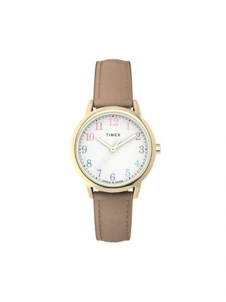 Klasické hodinky Timex béžové