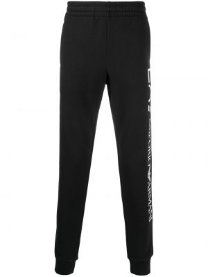 Sportovní kalhoty s potiskem Ea7 Emporio Armani černé