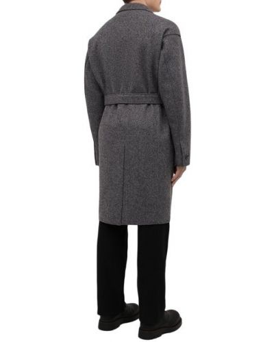 Кашемировое шерстяное пальто Zegna Couture серое