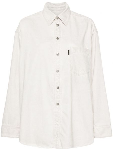 Hemd aus baumwoll mit taschen Haikure weiß
