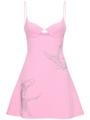Mini vestido de cristal David Koma rosa