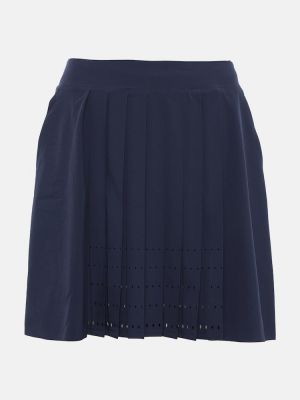 Mini spódniczka z wysoką talią plisowana Bogner niebieska