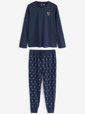 Пижама с длинным рукавом Polo Ralph Lauren синяя
