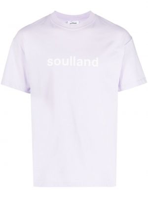 Тениска Soulland виолетово