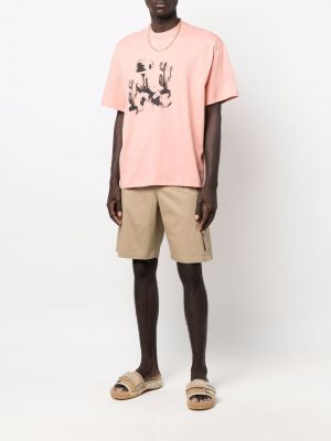 T-krekls ar apdruku Neil Barrett rozā