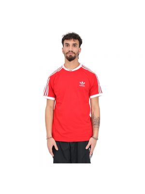 Koszulka w paski Adidas Originals czerwona