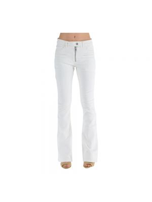 Straight jeans mit reißverschluss Courreges weiß