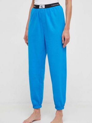 Spodnie sportowe bawełniane Calvin Klein Underwear niebieskie