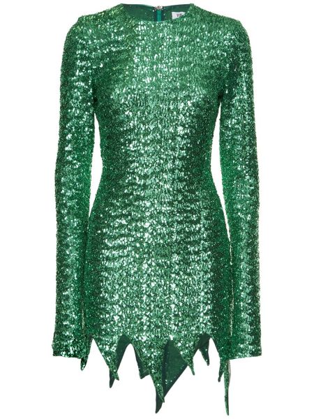 Мини рокля The Attico зелено