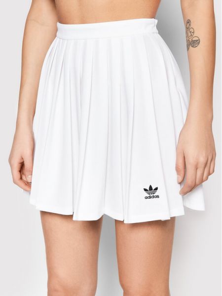 Белая плиссированная юбка Adidas