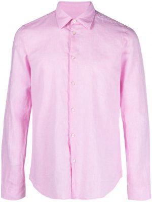Bombažna lanena srajca Manuel Ritz roza