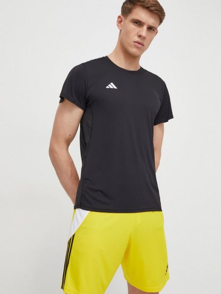Чорна однотонна футболка Adidas Performance