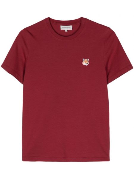 T-shirt aus baumwoll Maison Kitsuné rot