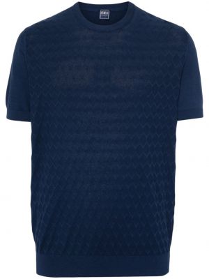 Pletené tričko Fedeli modré