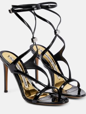 Lakované kožené sandále Alexandre Vauthier čierna