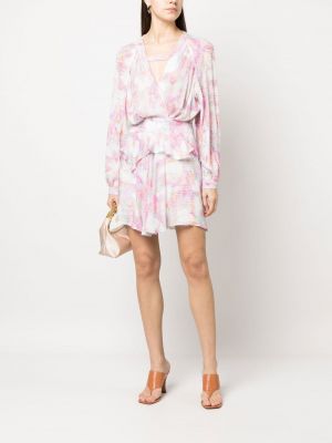 Geblümtes kleid mit print Iro pink