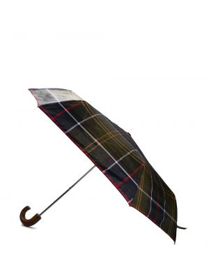 Paraguas a cuadros Barbour verde