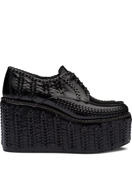 Zapatos oxford con cordones Prada negro