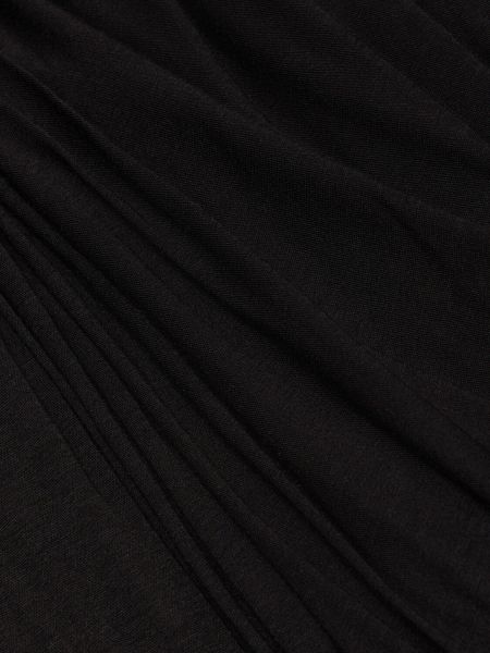 Drapovaný bavlněný top bez rukávů Rick Owens černý