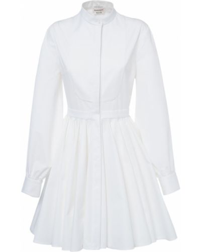 Mini šaty Alexander Mcqueen bílé